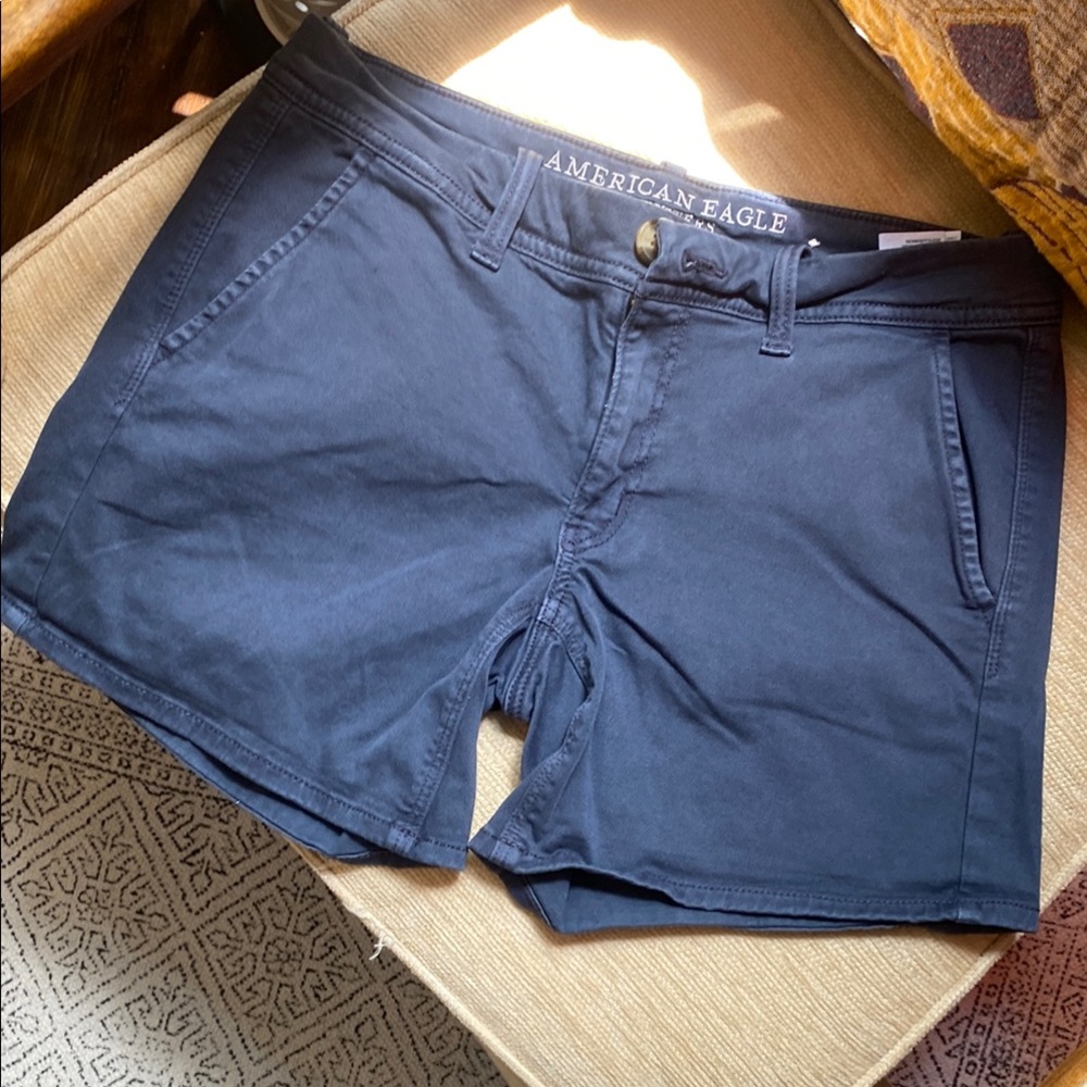 American Eagle Outfitters Blue Bermuda Shorts Classic Fit